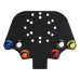 Acrylic Button Plate, 6 Pushbuttons, Nut Covers & Decals Bundle