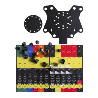 Acrylic Button Plate, 8 Pushbuttons, 2 Rotary Switches, Nut Covers & Decals Bundle
